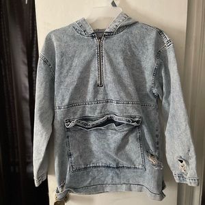 Medium oversized Denim mens hoodie